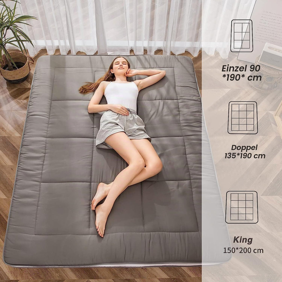 MAXYOYO Futon Matratze, Gepolsterte Japanische Bodenmatratze Gesteppte Bett Matratzenauflage, Extra