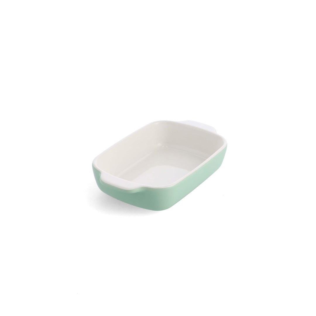 KitchenAid Stoneware Backform Rechteckig Keramik Antihaftbeschichtung mit Bambusdeckel, 20 cm/0,9L,