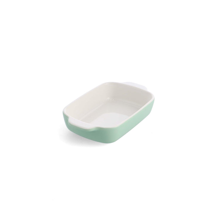 KitchenAid Stoneware Backform Rechteckig Keramik Antihaftbeschichtung mit Bambusdeckel, 20 cm/0,9L,