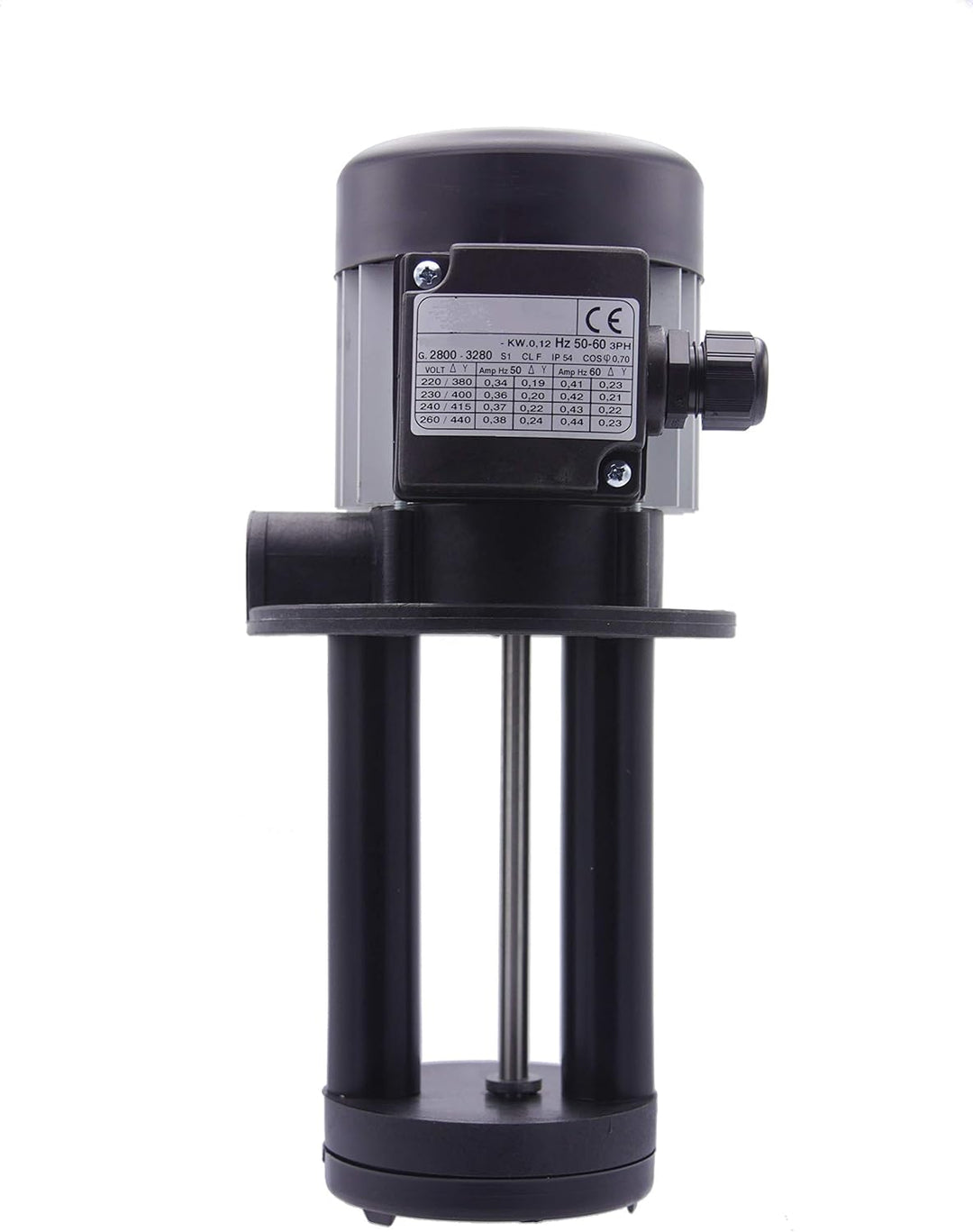 Hochleistungs - Kühlmittelpumpe 200 mm Eintauchtiefe für Bandsägen, Drehmaschinen, Kreissägen, Fräsm