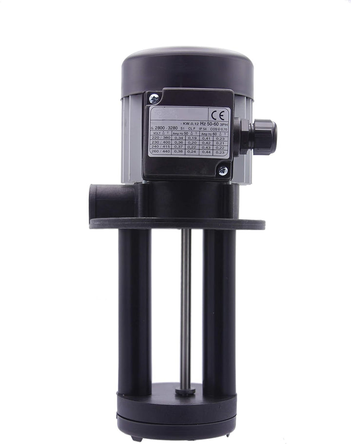 Hochleistungs - Kühlmittelpumpe 200 mm Eintauchtiefe für Bandsägen, Drehmaschinen, Kreissägen, Fräsm