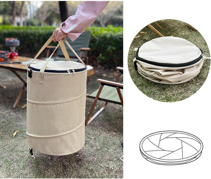 Faltbarer Camping Mülleimer 37 L Pop Up Mülleimer Fürs Auto Faltbar Abfalleimer Gartenabfallsack Mul