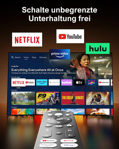 ULTIMEA Beamer 4K Unterstützung Android TV 11.0 mit Netflix, tragbarer Outdoor Beamer mit 90° Gimbal