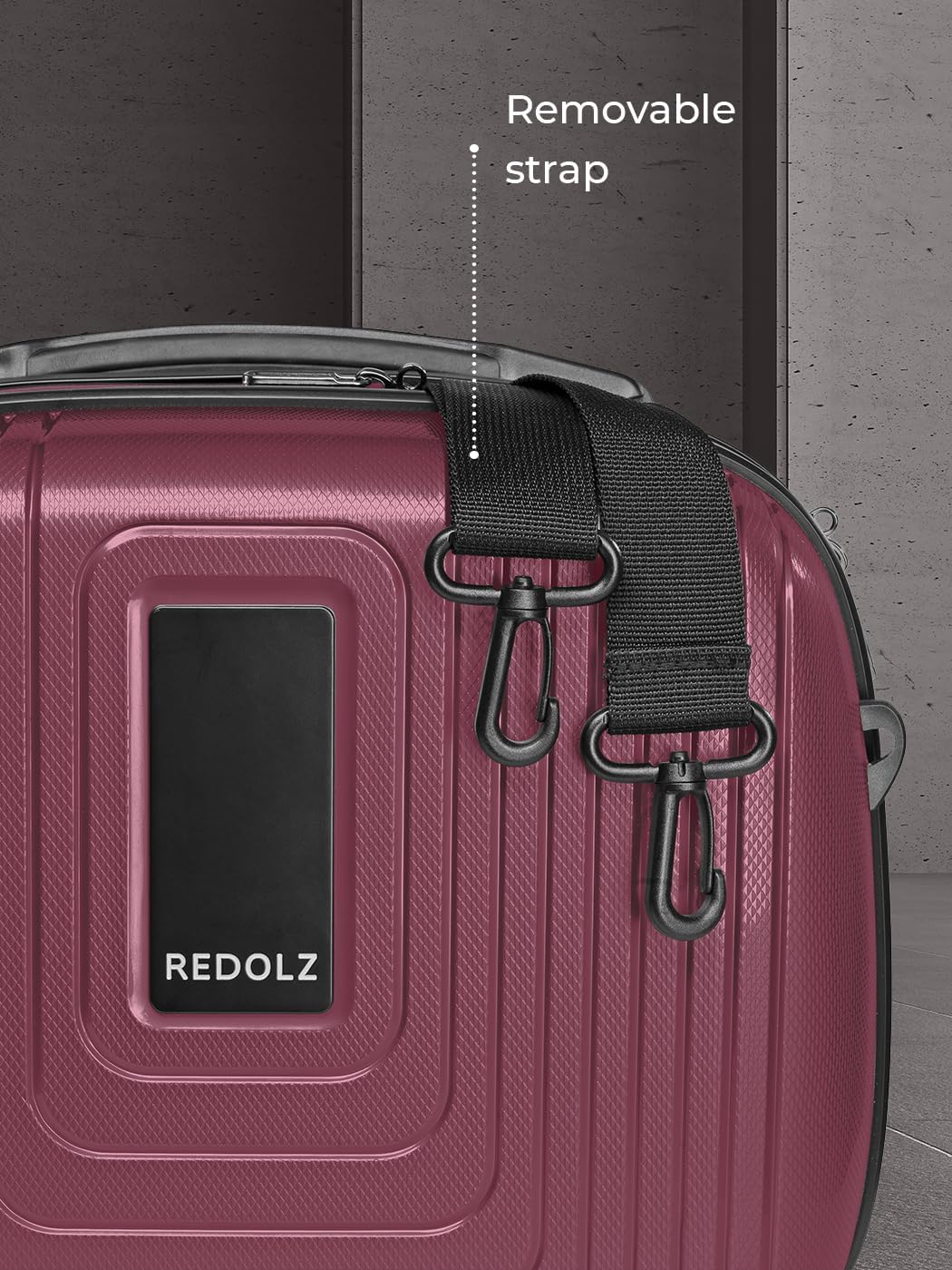 REDOLZ Hartschalen Handgepäck Kosmetik-Koffer | Stabiles Beauty-Case mit Aufsteckfunktion |34 x 17 x