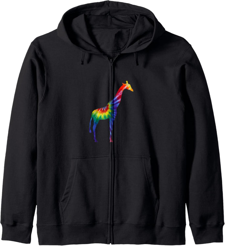 Bunte Giraffen-Zoo-Tiere. Kapuzenjacke