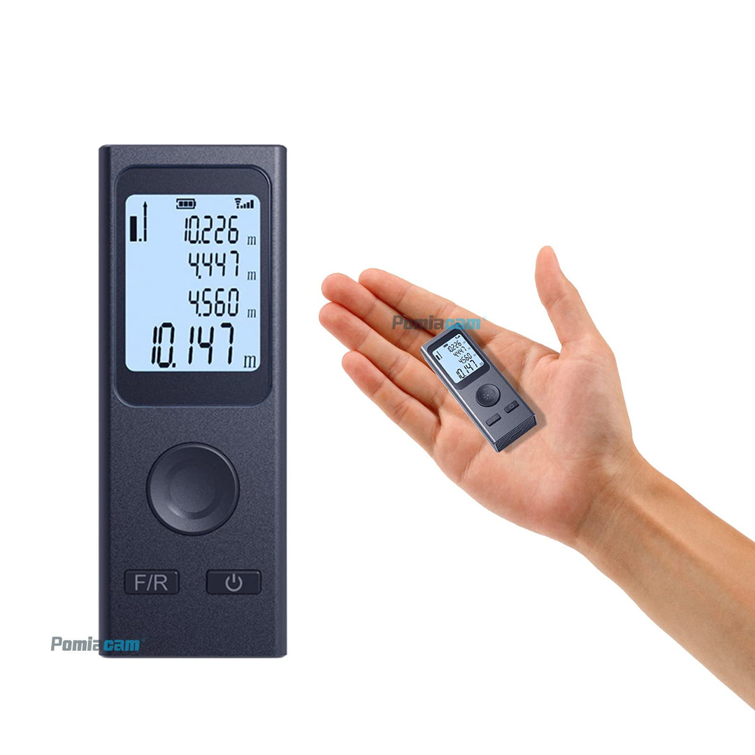 Laser-Entfernungsmesser Tragbares Laser-Messwerkzeug Handheld-Laser-Entfernung USB wiederaufladbar,