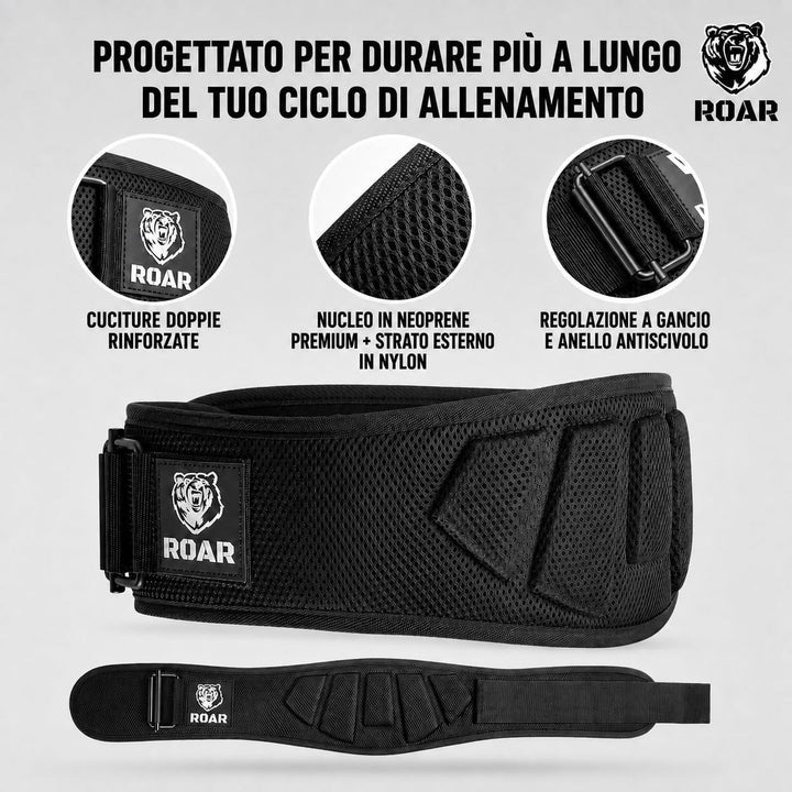 Roar® Gewichthebergürtel Herren und Damen, Lifting Belt for Gym, Powerlifting Gürtel Gewichtheben, W