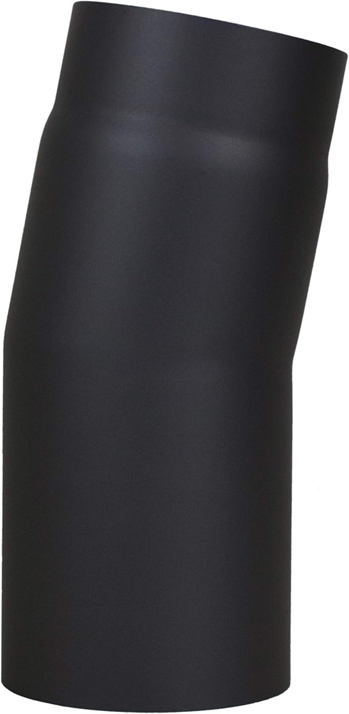 Ofenrohr Bogen 11° Grad, im Durchmesser, DN Ø 150 mm, Farbe: schwarz-metallic - weitere Rohre aus un