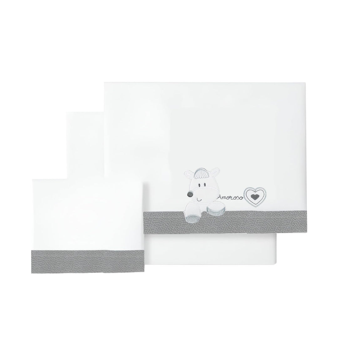 various - Bettwäsche-Set für Kinderbett, 60 x 120 cm, für Frühjahr und Herbst, aus 100 % Baumwolle,