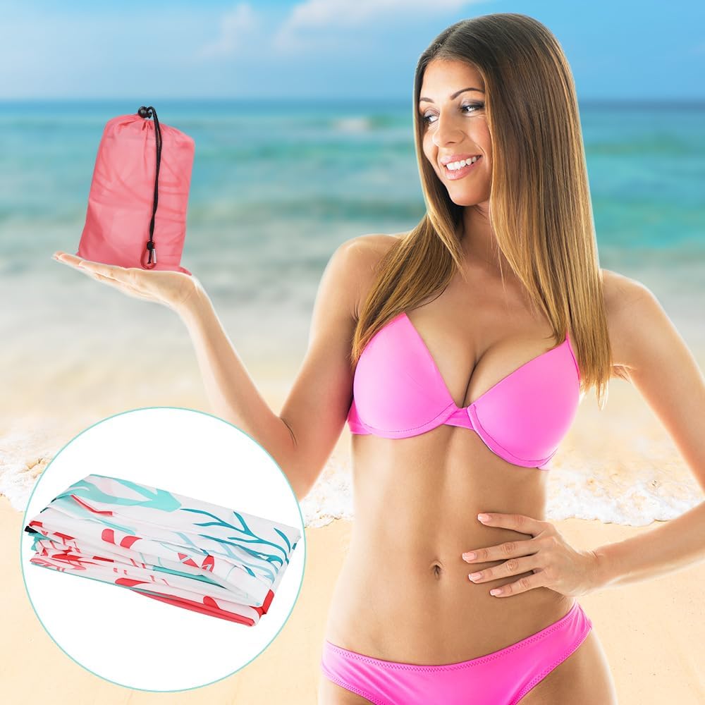Stranddecke Picknickdecke sandfrei super gross 310x280cm, wasserdicht bequemes 210D-Nylon, Faltbar S