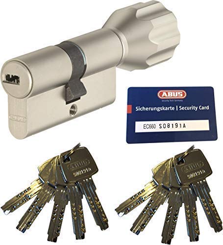 ABUS EC660 ECK660 Profil-Knaufzylinder Länge (a/b) Z55/K40mm (c=95mm) mit 10 Schlüssel, mit Sicherun