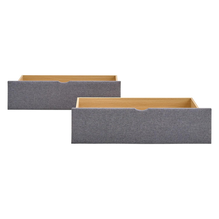 Homestyle4u 1916, Bettkasten Aufbewahrung mit Rollen, Bett Schublade 2er Set, Bettauszug Grau