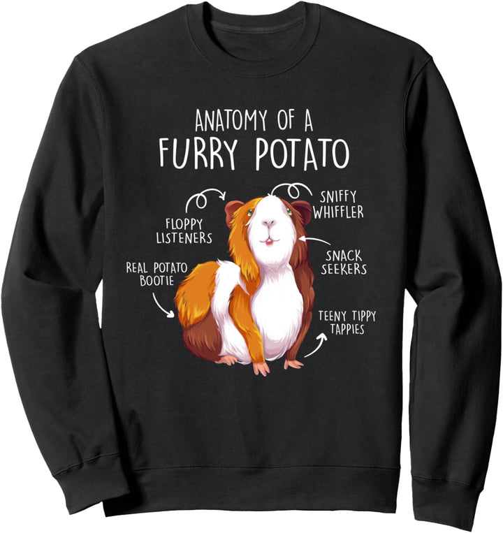 Anatomy Of A Furry Potato Guinea Pig Meerschweinchen Sweatshirt