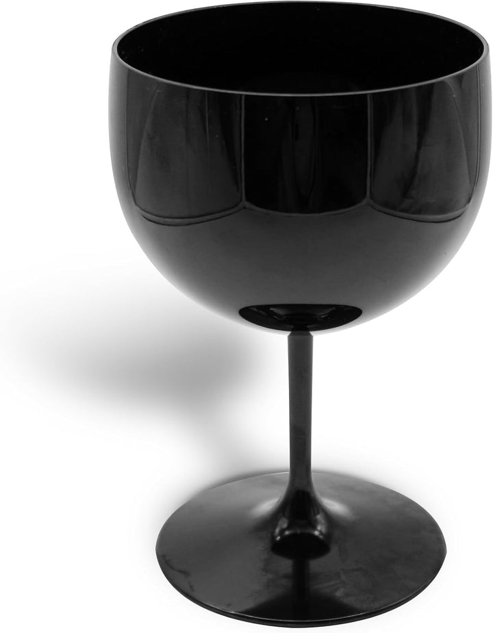DOJA Barcelona | Kunststoff-Ballonglas | 56 cl | 12er Pack | Schwarz | Wiederverwendbare Hartplastik