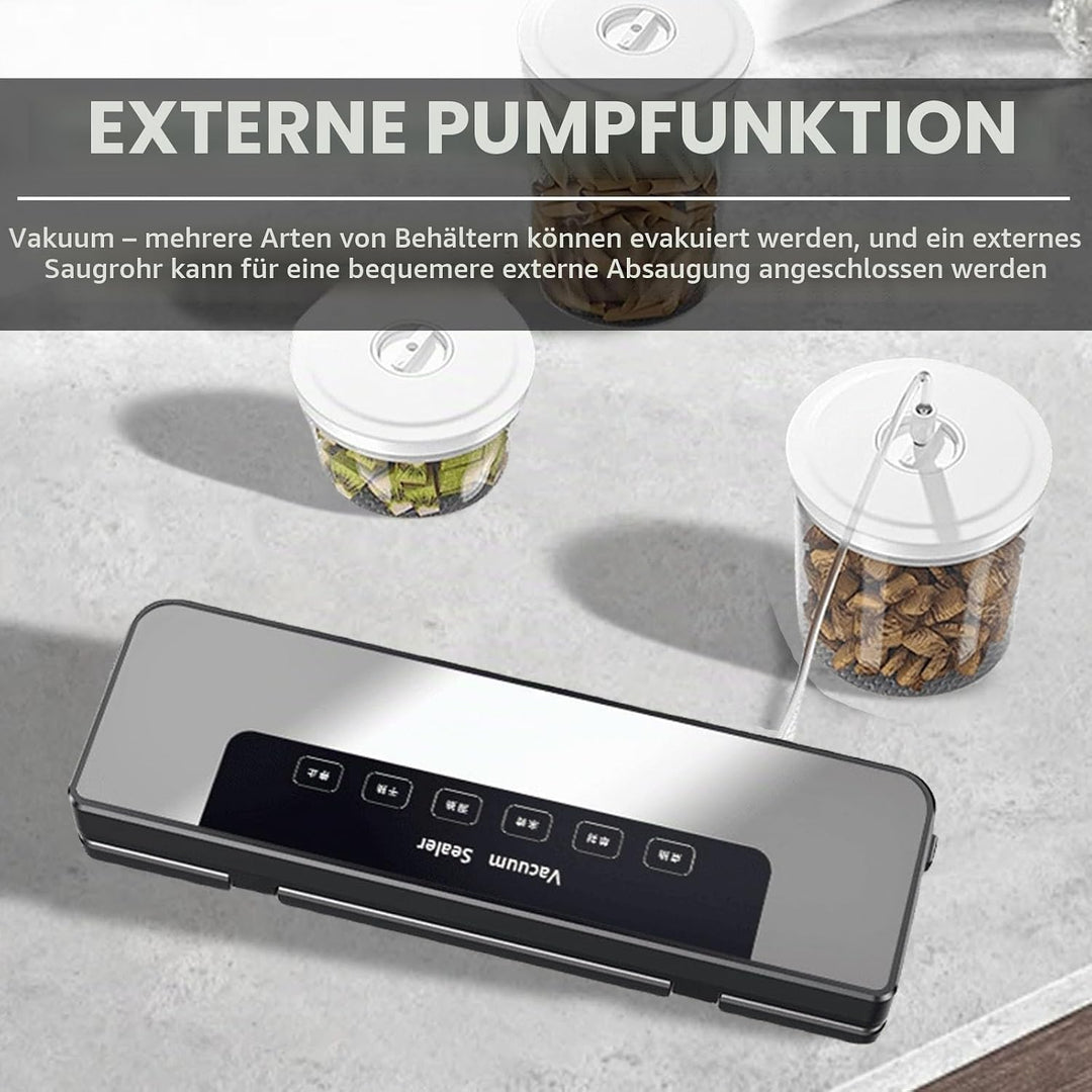 Vakuumiergerät, 5 in 1 Vakuumierer Folienschweissgerät mit 10 Vakuumierbeutel, Automatischer Lebensm