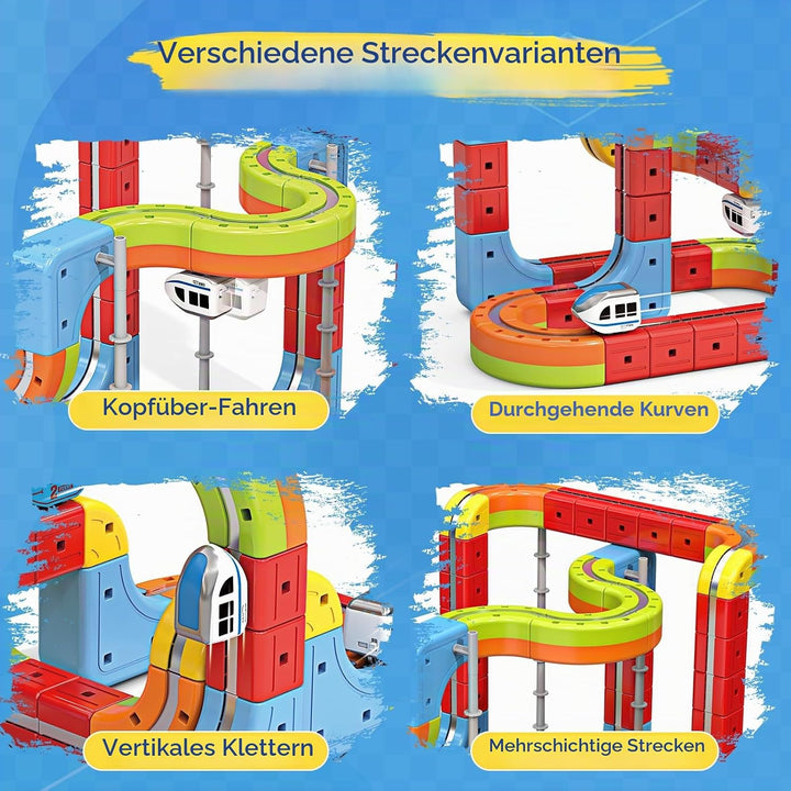 Elektrisches Eisenbahn Set, DIY Electric Train Set mit Schwerkraft Defying 3D-Layouts &amp; Magisches Sc