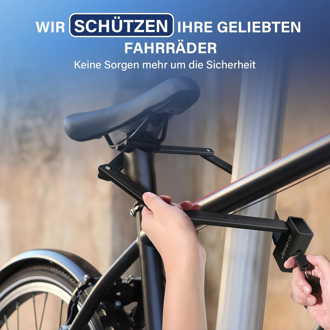 Fahrradschloss Faltschloss, Fahrrad Schloss hohe sicherheit mit Halterung aus gehärtetem Stahl mit 9