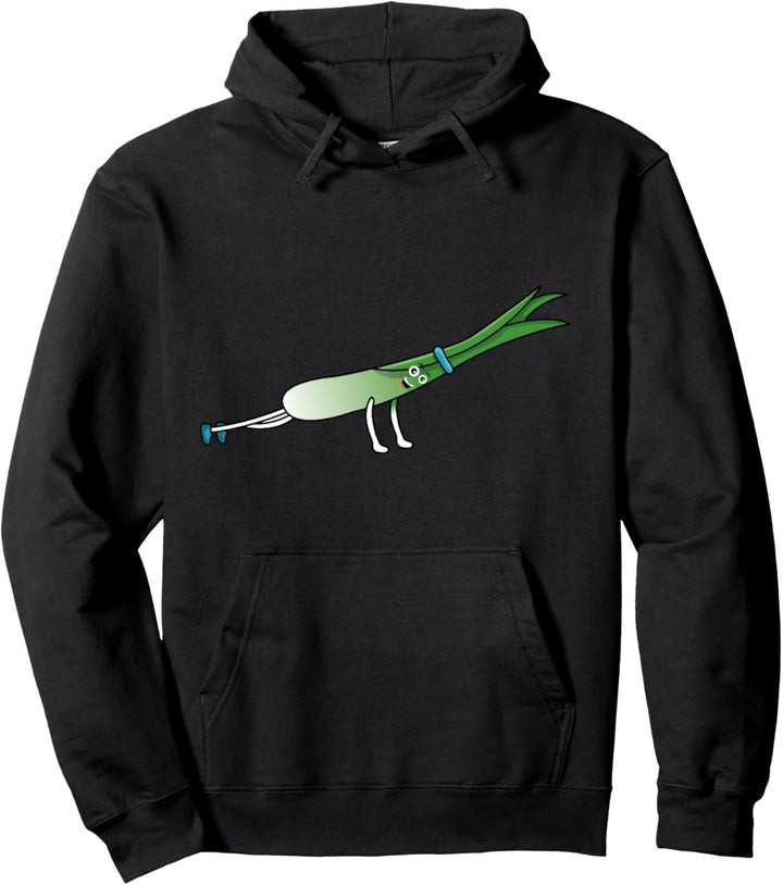 Lauch trainiert, Lauch Fitness, Lauch im Gym, lustiges Lauch Pullover Hoodie