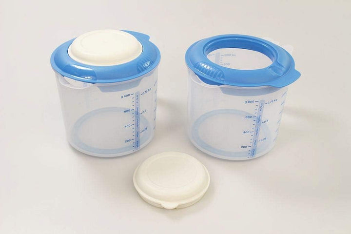 TUPPERWARE Candy Mini 1,25 L blau Backen Messbecher (2) D217 Rührbecher Rühr-Mix 31564