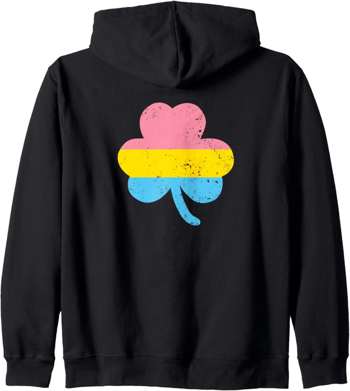 Pansexuell Shamrock LGBTQ Pride Flag St Patrick's Day Clover Kapuzenjacke