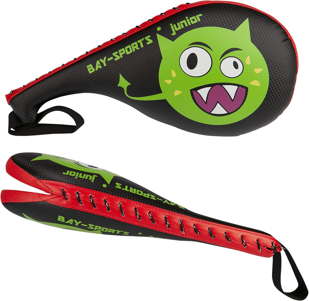 BAY Doppel-Mitt Green Alien Motivation für Kinder, PU-Leder Schlagpolster mit Klatsch-Geräusch, Hand