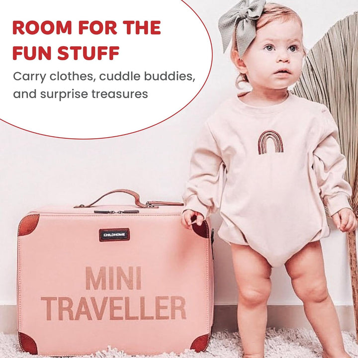 Childhome, Koffer für Kinder, Wochenende, Kabinenformat, kompakt, robust, Henkel für Transport, Name