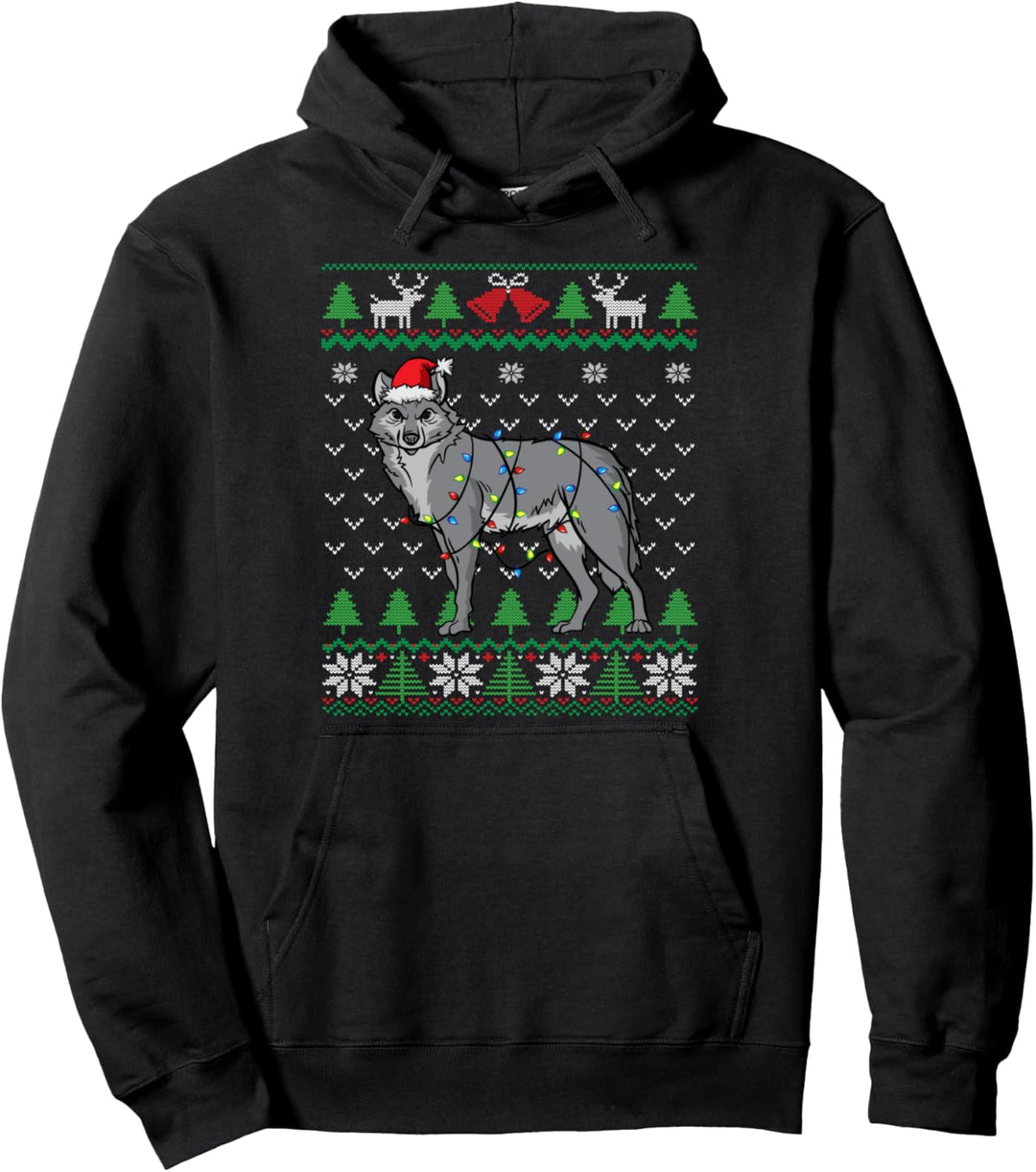 Wolf | Weihnachten Wolf Ugly Christmas Pullover Hoodie