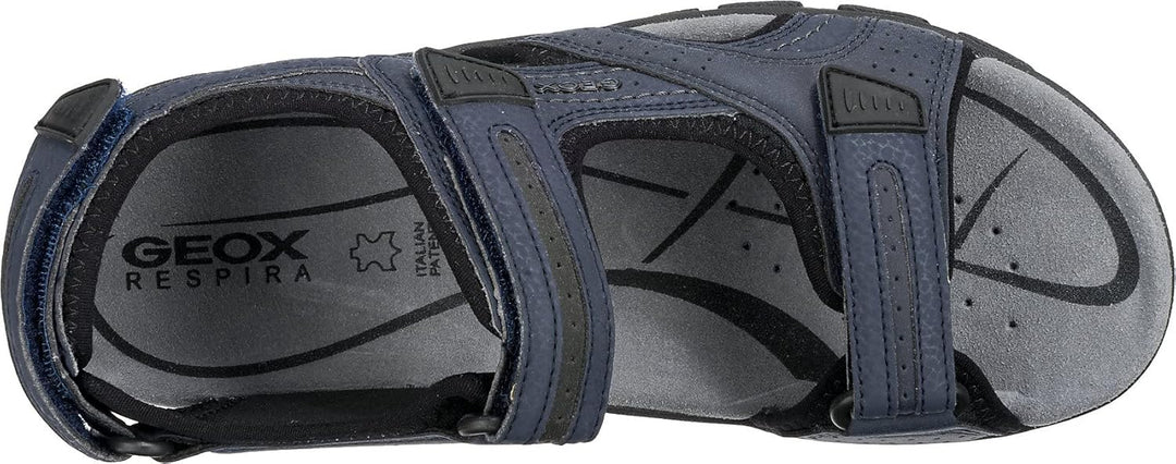 Geox Men's Uomo Sandal Strada D, 6.5 UK 41 EU Navy Dk Grey, 41 EU Navy Dk Grey