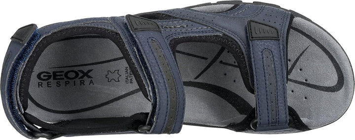 Geox Men's Uomo Sandal Strada D, 6.5 UK 41 EU Navy Dk Grey, 41 EU Navy Dk Grey