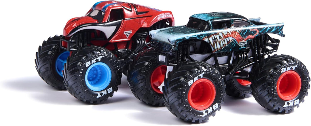 Monster Jam - Zweier-Pack Original Monster Trucks im Marvel Superhelden-Design, Venom vs. Spider-Man