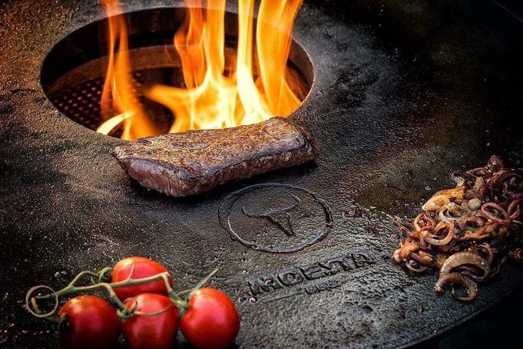 MOESTA-BBQ 10656 BBQ Disk Feuerplatte Einzeln - Plancha 6mm Gusseisen-Platte für Kugel-Grill/Grillfa