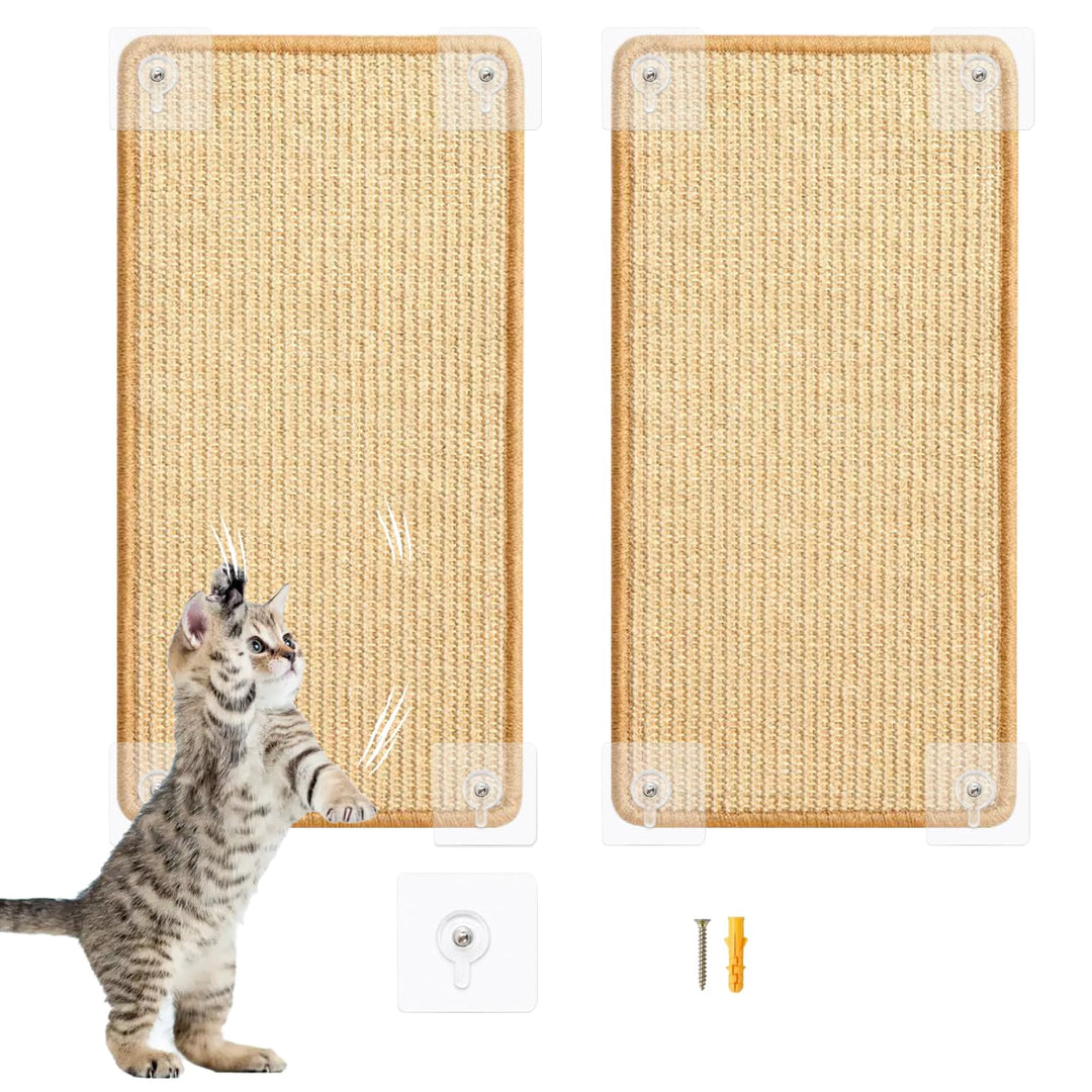 Kratzmatte Katze 40 * 60cm, 2 Stück Sisal Kratzbrett Wand, Kratzwand für Katzen, Kratzbretter, Kratz