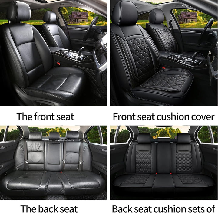 JDWBT Luxus Autositzbezüge Kunstleder Komplettset, Sitzbezüge Auto Universal, Auto Sitzbezüge Kompat