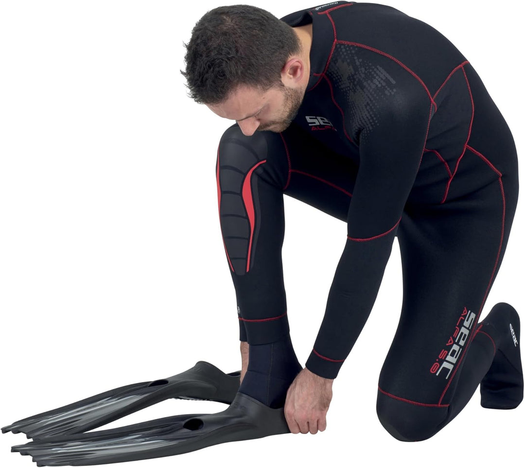 SEAC Unisex Tauchen Flosse F-100 Pro Schwarz 36/37, Schwarz 36/37