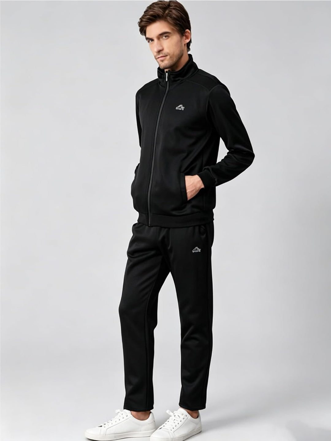 FTCayanz Trainingsanzug Herren Jogginganzug Langarm Reissverschluss Jogging Anzug Sweatshirt für Fre