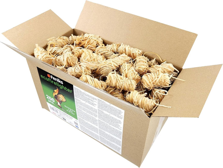 Feniks Kaminanzünder 200 Stück. in der Box, für Kamin, Öfen, Grills und Lagerfeuer 2 kg (about 200 p