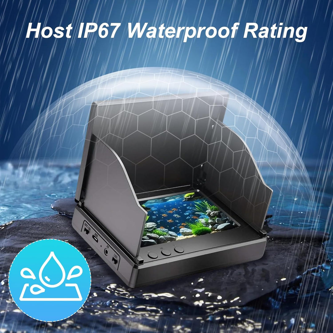 Unterwasserkamera Angeln Tragbarer Fischfinder mit IPS Display, IP67 Unterwasser Kamera mit 4,3-Zoll