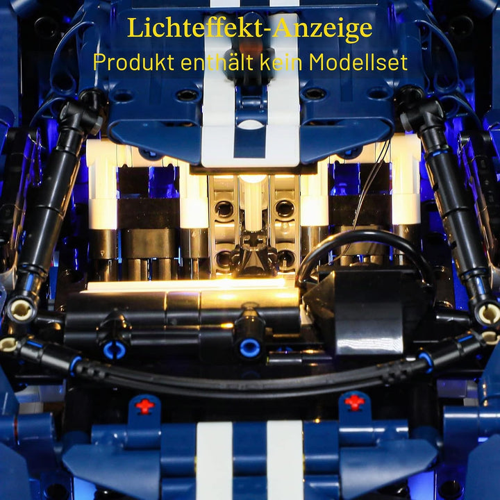 GEAMENT LED Licht-Set Kompatibel mit Lego Ford GT 2022 - Beleuchtungsset für Technic 42154 (Modell-S