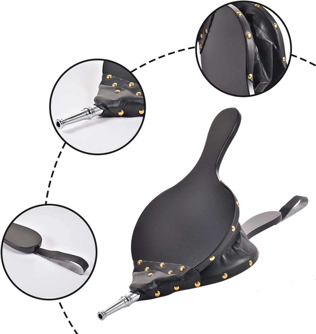 Dongzhi Blasebalg Kamin - 43×9cm Blasebalg - Blasebalg Grill - Kamin Gebläse Grillgebläse mit Lederb