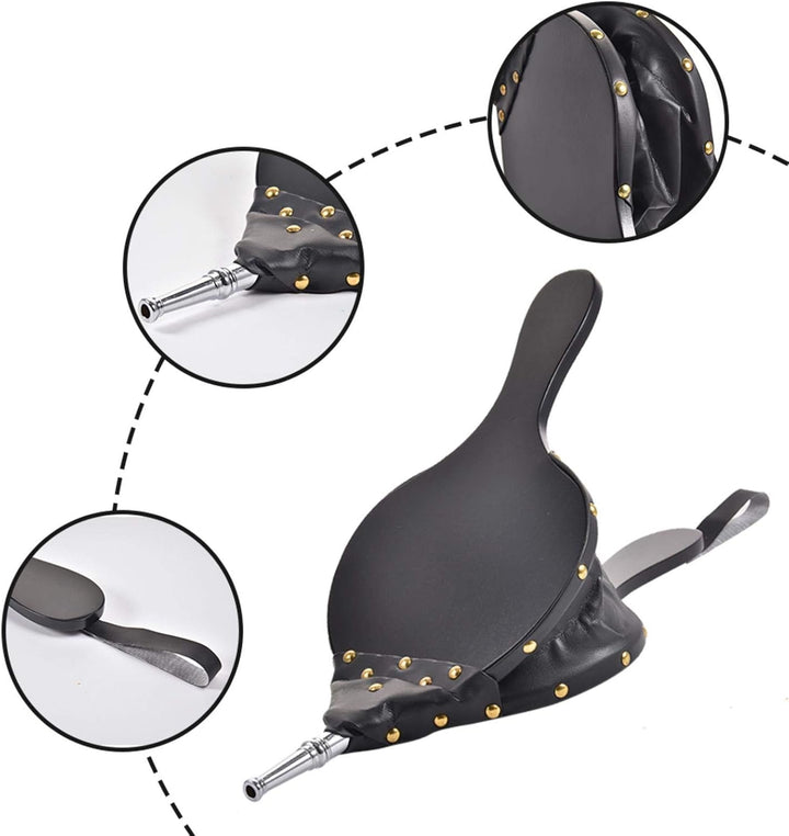 Dongzhi Blasebalg Kamin - 43×9cm Blasebalg - Blasebalg Grill - Kamin Gebläse Grillgebläse mit Lederb
