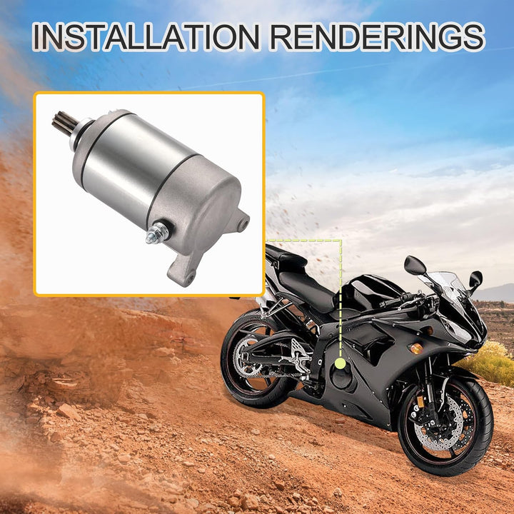 GOOFIT 9t 12v elektrostarter motor zubehör fit Ersatz für xinYang sportsman 500 500cc motorrad quad