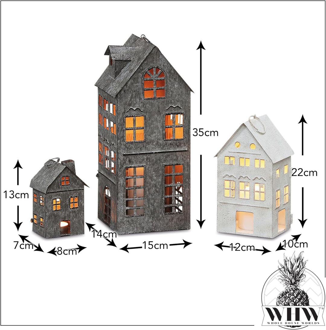 Boltze Laternen Set Firenza (Windlichter 3-teilig, stilvolles Design, Lichthaus, ohne Kerzen, Dekora