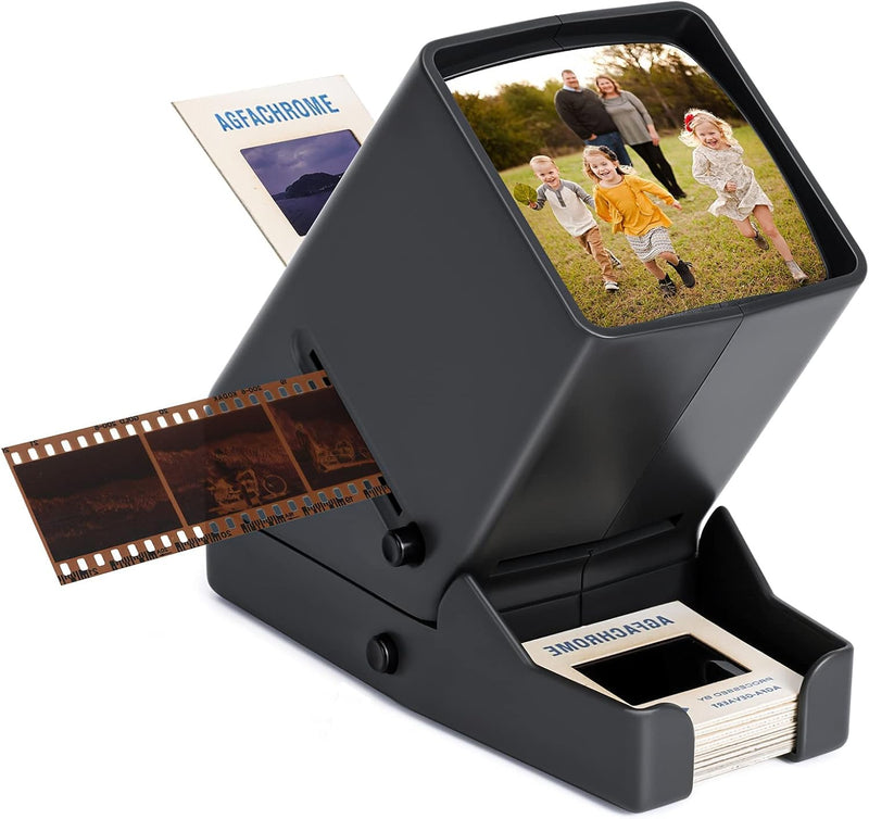 LED Diabetrachter für Alte Dias, 35mm Negativ und Diaprojektor Dia-Betrachter, mit 3-fache Vergrösse