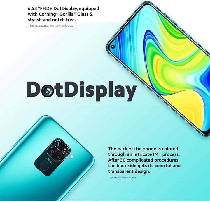 Redmi Note 9 Smartphone 3GB 64GB 48MP Quad Kamera Hotshot 6.53” FHD+ DotDisplay 5020 mAh 3.5mm Headp