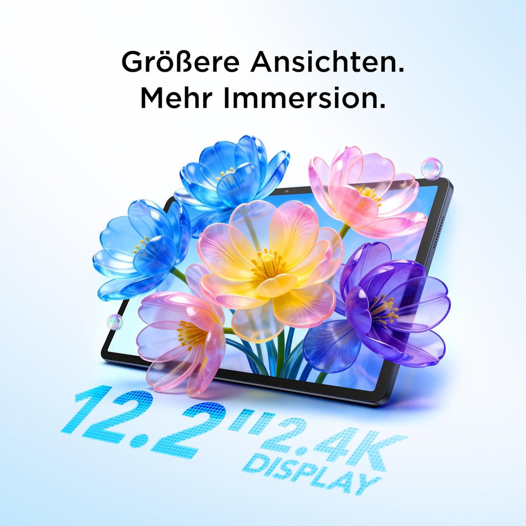 TCL TAB A1 Plus Tablet, 12,2" 2,4K 120Hz Immersive Display, 128 GB ROM, 6 GB RAM-Erweiterung, Google