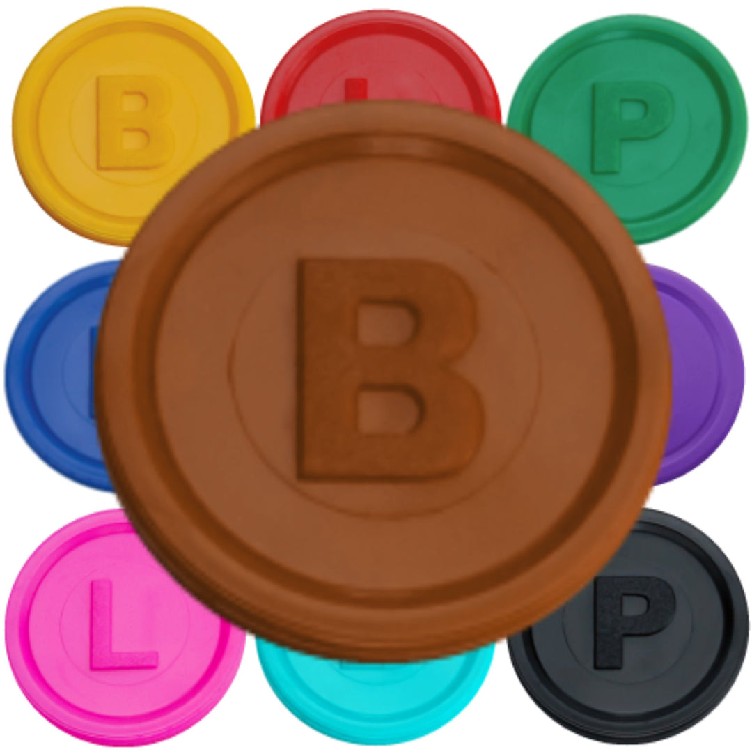 SCHWABMARKEN 1000 Pfandmarken, Chips, Token Farbe Braun B, Braun B