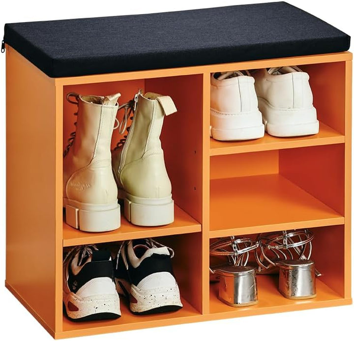 Kesper | Schuhschrank mit Sitzkissen, Material: Faserplatte, Masse: B51,5 x H48 cm x L29,5 cm, Farbe