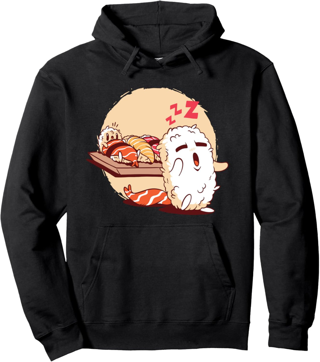 Sleep Walking Sushi | Japanische Schlafwandelndes Sushi Pullover Hoodie