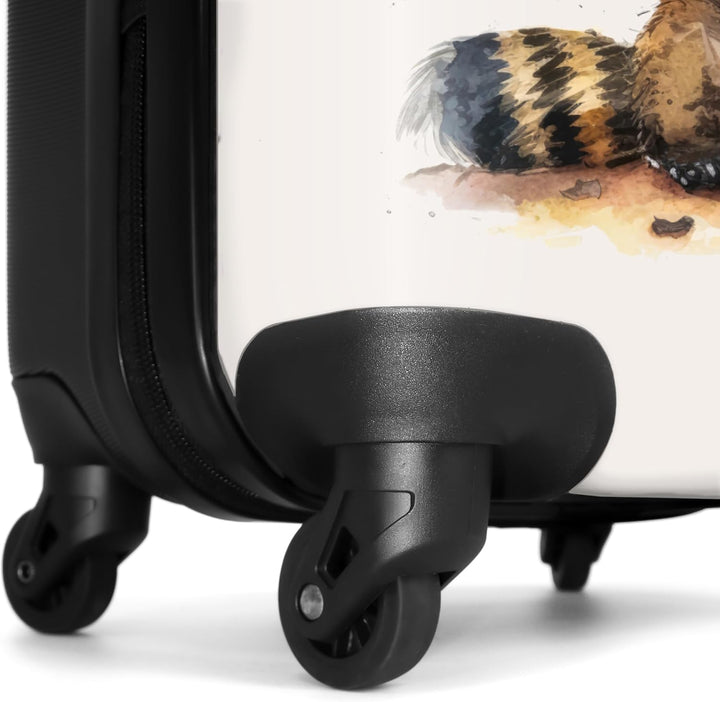 NoBoringSuitcases.com® Koffer Handgepäck Trolley Rollkoffer Kleine Reisekoffer mit 4 Rollen - Waschb