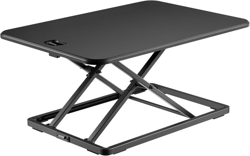 Toboli Schreibtischaufsatz 67x47cm höhenverstellbarer Steh-Sitz Schreibtisch für Laptop und Monitor